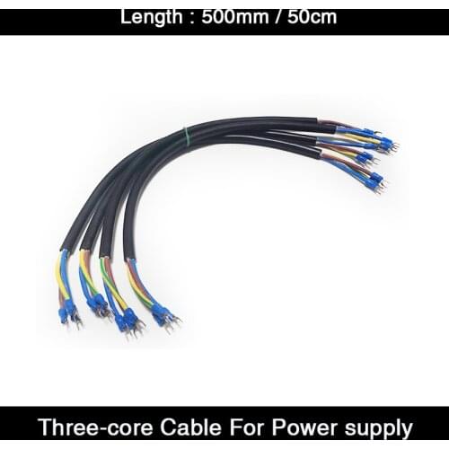 2Pcs/Lot 50cm Length 3 x 2.5 mm² Three-core Power Supply Cable with U Terinal for LED Display Module