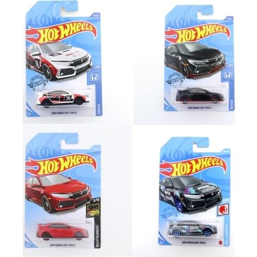 2020-81 2019-171 Original Hot Wheels Mini Alloy Coupe 2018 HONDA CIVIC TYPE R 1/64 Metal Diecast Model Car Kids Toys Gift