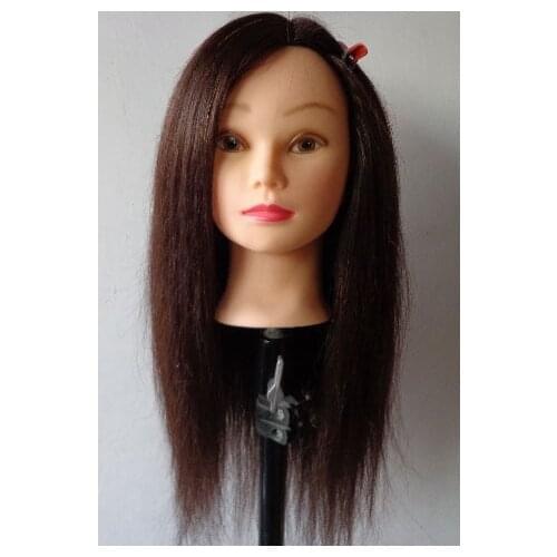 85% natural human hair Practice Mannequin head touch dummy head female mannequin head with hair head