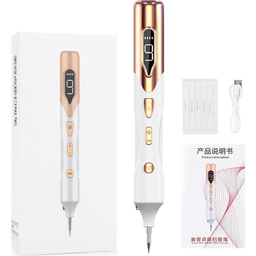 9 Level LCD Laser Tattoo Mole Removal Pen Face Skin Dark Spot Remover Mole Care Skin Tag Removal Freckle Wart Dark Spot Remover