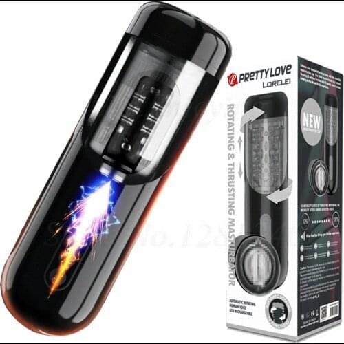 5*10 Modes Automatic Telescopic Rotation Voice Male Masturbator Sex Machine Vagina Real Pussy Masturbation Cup Sex Toys For Men