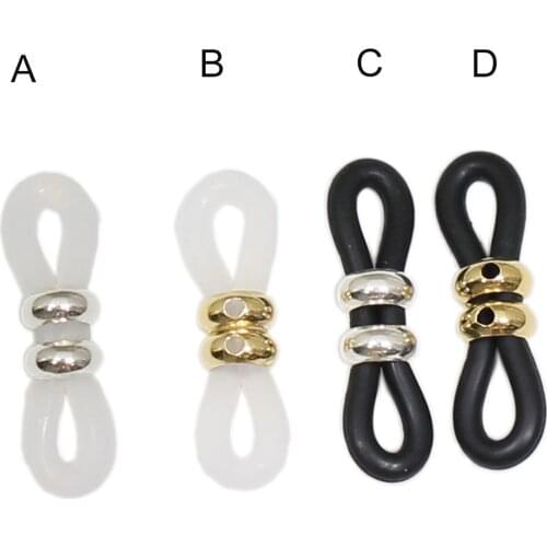 Beadsnice ID40193smt1 Glasses Chain Connector Rubber Silicone Eyeglass Chain Accessories Sterling Silver/Gold Filled Findings