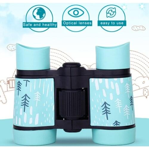4 X 30 Colorful Children Binoculars Printing Rubber Handle Mini Portable Telescope for Entertainment Toys Birthday Gifts