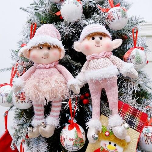 Christmas Gnome Gifts Santa Claus Reindeer Doll Stretchable Decorations Huge Size Gnome Santa Beard Ornaments Plush Scandinavian
