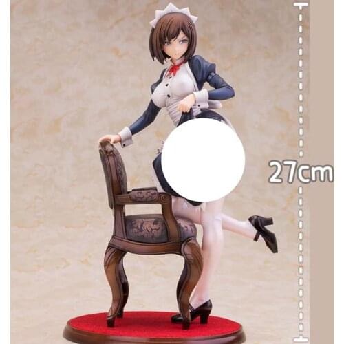 27CM Maid Chitose Ito Anime Figures A look of Disgust Makes Face PVC Japanese Girl Action Figure Toys Sexy Decoration Model Gift