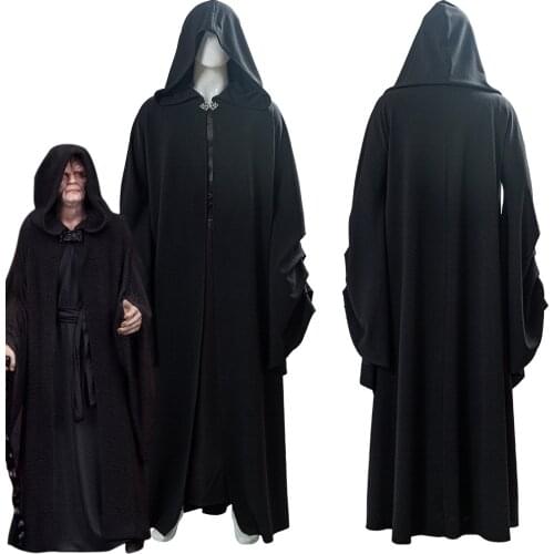 Star Cosplay Wars Skywalker Darth Sidious Sheev Palpatine Trench Adult Hooded Outfit Halloween Carnival costumes