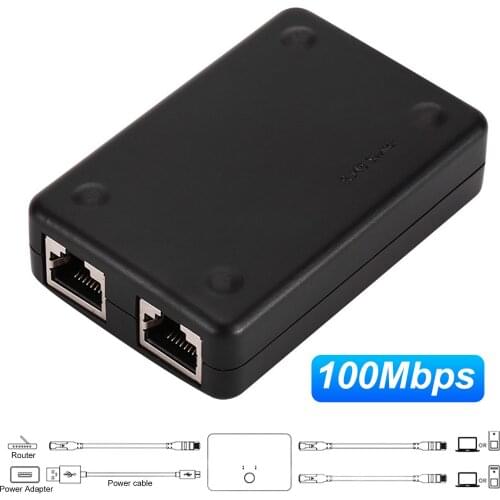 Kebidumei Mini 2 Port AB Manual Network Switcher 2 In 1 1 In 2 RJ45 Network Ethernet Sharing Switch Box