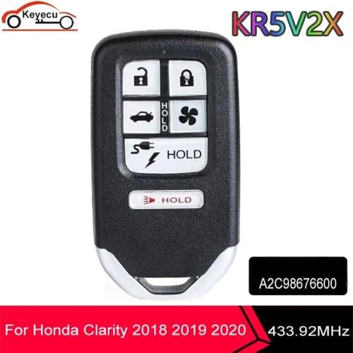 KEYECU for Honda Clarity 2018 2019 2020 Replacement Smart Remote Car Key Fob 6 Button 433.92MHz ID47 FCC ID: KR5V2X A2C98676600