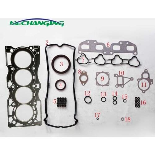 FOR NISSAN PRIMERA (P12) 2.0L Engine Rebuilding Kits QR20DE Full set Automotive Spare Parts Engine Gasket 0101-6N286 50219200