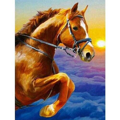 TOUOILP square full Diamond Painting Paarden 7