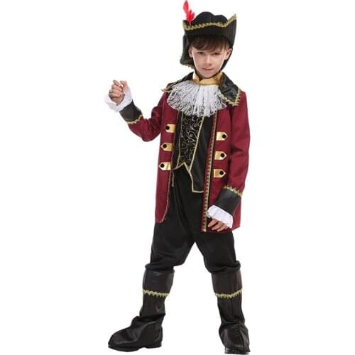 Cosplay Fancy Dress Carnival Costumes pirates christmas halloween costumes for kids boys Role-Playing Games Cloth
