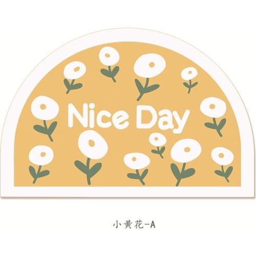 Cute Cartoon Floor Mats Absorbent Non-slip Carpets Simple Fluffy Area Rugs Soft Foot Pads for Bathroom Kitchen