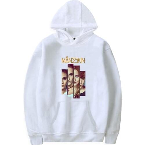 Fashion Ltaly Band Maneskin Printi Autumn And Winter Holiday Men/Women Pure Cotton Fleece Hooded Fleece Novelty Pullovers