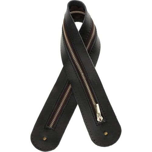 Genuine Leather Patch Zipper with Pin Hole Black Coffee Tan 50cm DIY Oval Soft Leather Sheet for Bag Handbag Sewing Accessories