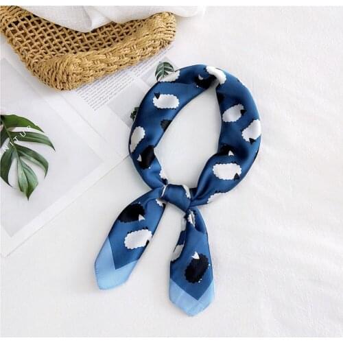 NewSale Small Square Satin Scarf Artifical Silk Scarf Foulard Femme Elegant Womens Wrap Handkerchief Bandana Accessories FJ265