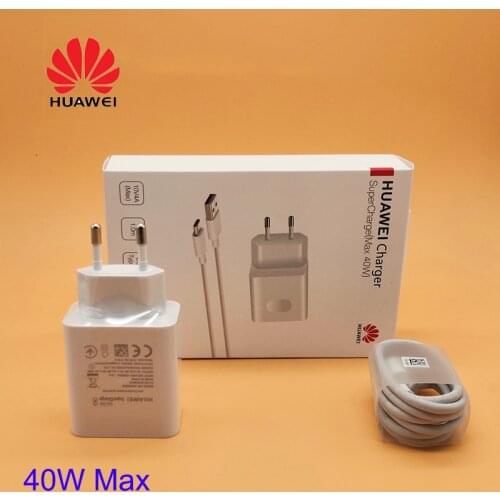 Original Huawei supercharge charger for Mate 30 RS P20 P30 pro nova 7 6 5 pro 10V 4A 40W Honor 20 v30 power adapter