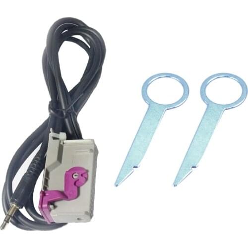 AUX Socket 3.5mm Jack Adaptar 32-Pin Female Cable For Audi RNS-E Navigation