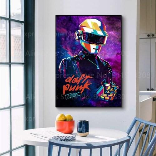Posters and Prints Thomas Bangalter Daft Punk Hip Hop Music Star Painting Canvas Wall Art Pictures Home Decor