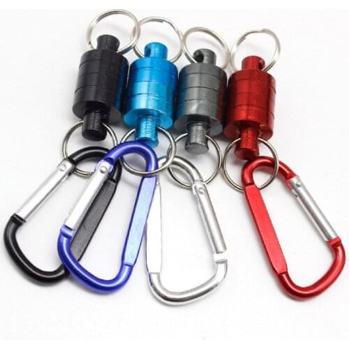 Strong Magnetic Carabiner Portable Outdoor Aluminum Alloy Fishing Mountaineering Release Lanyard Bearing weight: about 4kg