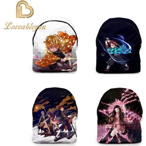 3d Print Demon Slayer Backpacks Men Women School Bags Multi Pocket Travel Bags Teenage 3D Notebook Backpack Shoulder Bag