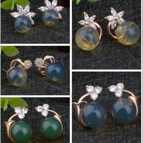 Baltic blue Ambers earrings Cool Stunning Genuine Natural Stone Trendy Antique Silver Jewelry Punk Wedding earring