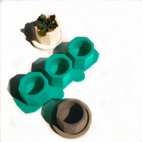 Silicone Flowerpot Mold Cement Pot DIY Succulent Making Mold Manual Clay Craft Cement Silicone Concrete Bottle Mould Repeatable