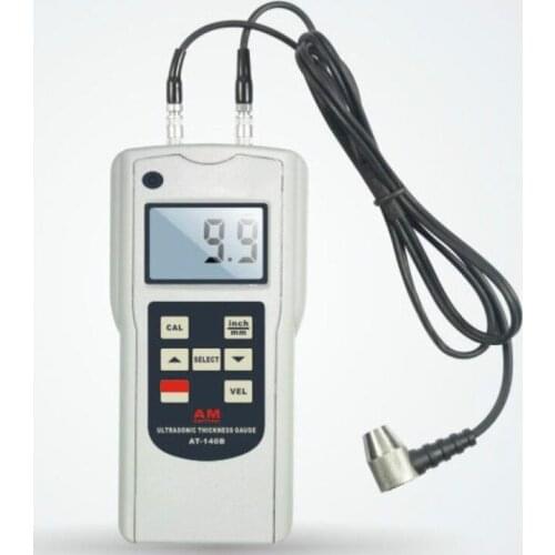 Precise Ultrasonic Thickness Meter Gauge Measuring Range 1.2-300mm (45# steel) Accuracy 0.5mm Metal Thickness Tester AT-140B