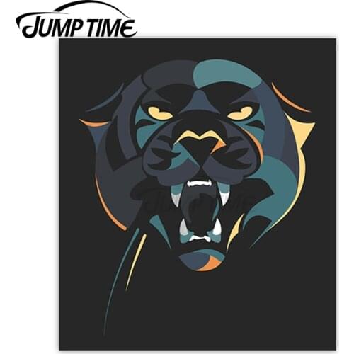 Jump Time for Black Panther Vinyl Stickers Jaguar Big Cat Funnyny Sticker Laptop Waterproof Car Styling Accessories