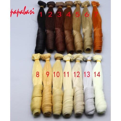 20*100cm handmade wavy doll Curly hair wigs SD AD 1/3 1/4 1/6 bjd doll diy Hair for blyth BJD doll wigs toys