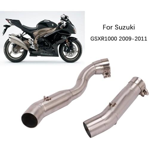 Dual-outlet for Suzuki GSXR1000 2009-2011 Motorcycle Exhaust Pipe Left Right Middle Pipe Slip On 51mm Mufflers Stainless Steel