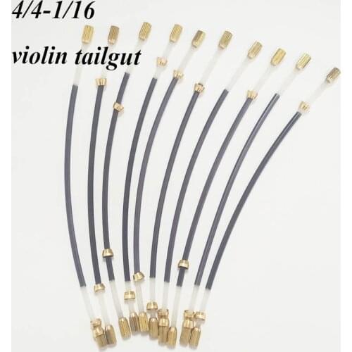 Wtsfwf 100pcs/lot violin tailguts tailcord gut cord nylon with brass screw For 4/4 3/4 1/2 1/4 1/8 1/10 1/16