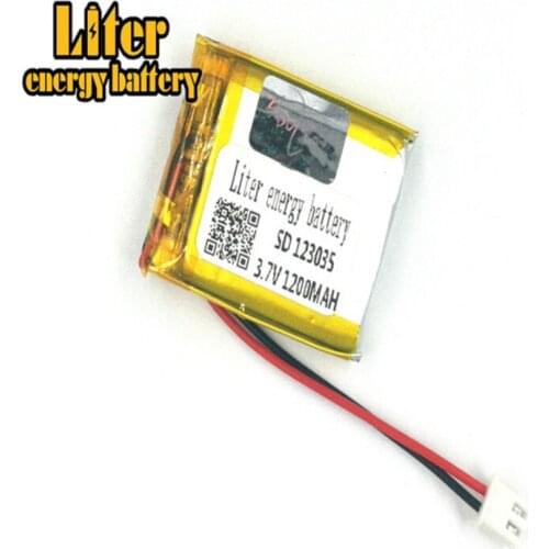 XHR-2P 2.54 3.7V 603035*2 123035 speaker point reading machine 1200mAh lithium polymer battery