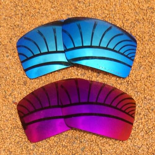 Ice Blue Mirrored & Midnight Sun Mirrored Polarized Replacement Lenses for Eyepatch 1&Eyepatch 2 Frame 100% UVA & UVB