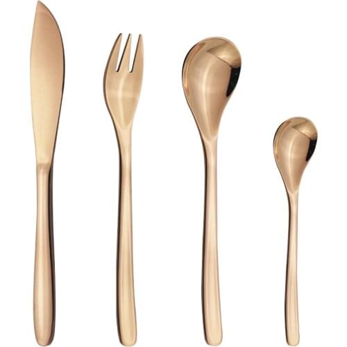 Mirror Dinnerware Set Spoons Fork Knives Tea Spoons Stainless Steel Set Cutlery Sliverware Set Flatware Kitchen Party Tableware