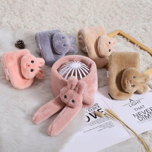 Pudcoco Winter Children Neckerchief Warm Cotton Scarf Baby Boys Girls Scarves Shawl Cartoon Rabbit 6 Collar Fashion Scarf