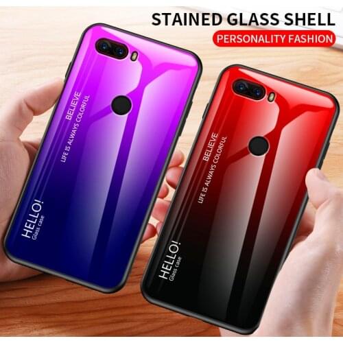 ZTE Nubia Z18 Mini Z17 Case Gradient Aurora Tempered Glass Back Cover Case For ZTE Nubia Play 5G Z17 Mini S Z17S Coque Capa
