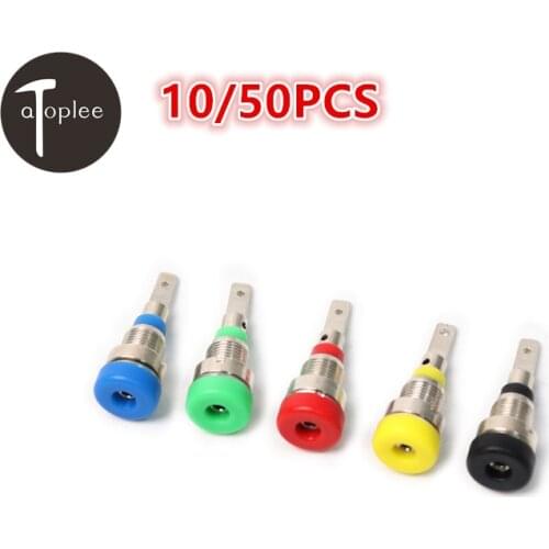 Hot Sale 10/50PCS 2mm Connector Amplifier Terminal Binding Post Banana Jack Socket Panel Mount Plug Jack Connector