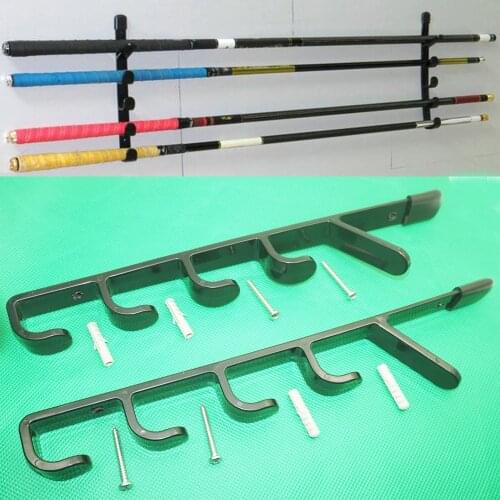 2pcs/lot Horizontal Wall Fishing Rod Rack for Fishing Rod Storage Holds up to 5 Rod