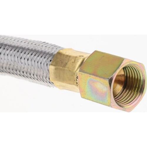3/8 Inch Flare Stainless Steel Braided Gas Connection Hose Propane Transfer Pipe