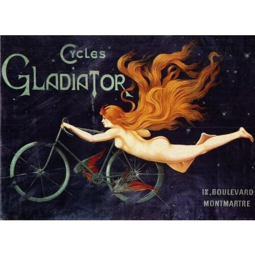 400X300MM Cycles-Gladiator-18-Boulevard-Montmartre-Georges-Massias-1895 jumbo fridge magnet SFM-0264