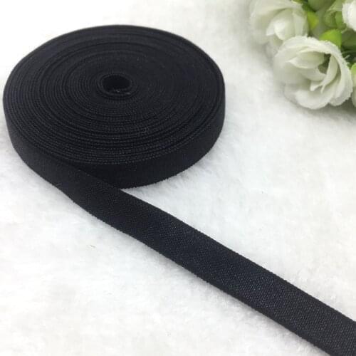 5 yds 3/8" Black Spandex Ribbon Multirole Fold Over Elastic Band For Sewing Ties Hair Accessories Waist Garment Accessory
