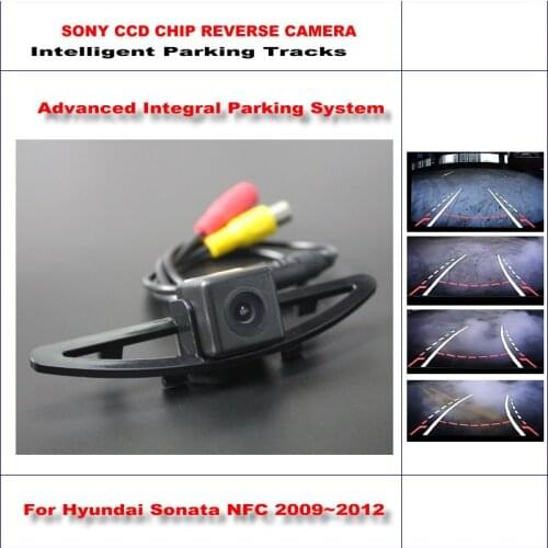 Car Rear Camera For Hyundai Sonata NFC 2009-2012 Backup Reverse NTSC RCA AUX HD SONY Intelligent Parking Tracks CAM