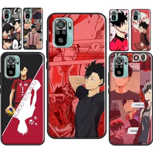 Kuroo Testurou Anime Haikyuu Case For Xiaomi Redmi Note 10 Pro Note 7 8 9 Pro 8T 9S Cover For Redmi 9 9C 9A 9T K40