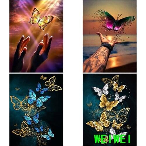 Diy 5D Diamond Painting Full Round/square Drill Butterfly Diamond Art Embroidery Rhinestones Animal Cross Stitch Home Decor Gift