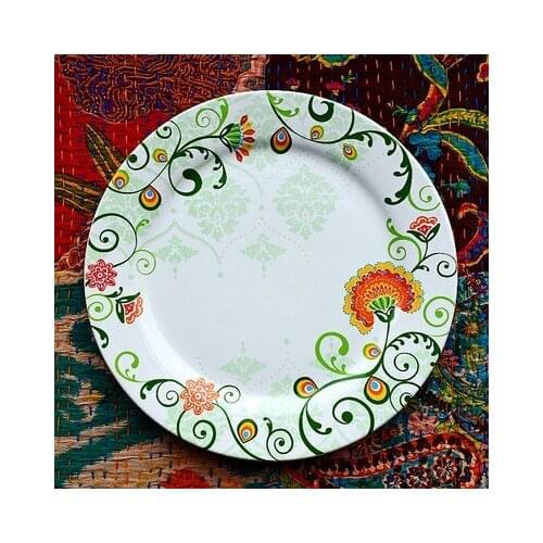 Fruit Cake Dessert Plate French Country Ceramic Tableware Dandelion Love Decoration Board Large Flat Western Dish