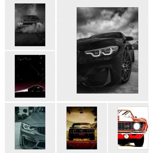 Modern Canvas Paintings Supercars Racing Car Picture Poster and Print Wall Art for Living Room Decor Cuadros