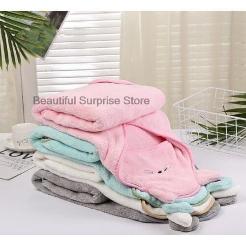 Cute Toddlers Towels Swaddle Wrap Bathrobes for New Borns Baby Boys Sleeping Blankets Infantil Super Soft Microfiber Baby Towels