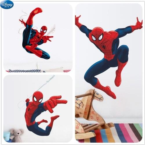 Cartoon Spiderman Stikers for Wall Decoration Vinyls Single Man Unleash Skills Wallpapers Mural Interior Bedroom Kids Room Decor