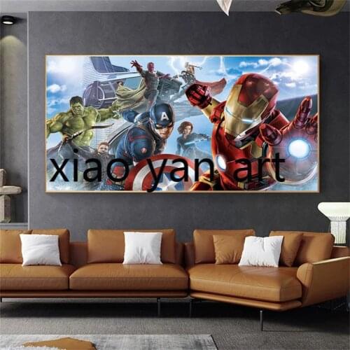 5D Marvel Classic Movie Diamond Painting Diamond Inlaid DIY Full Diamond Embroidery Living Room Home Decoration