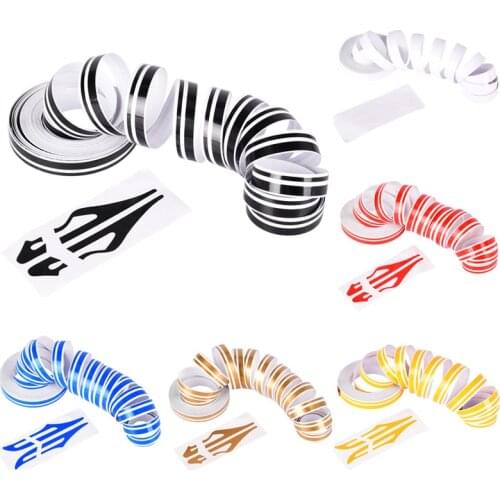40 x 12cm Vinyl Car Stickers PinStripe Pin Stripe Tape Decal Steamline White Gold Silver Double Line Motorcycle Car Accessory